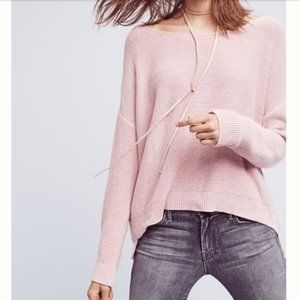 Anthropologie Moth Pink Cotton Sweater